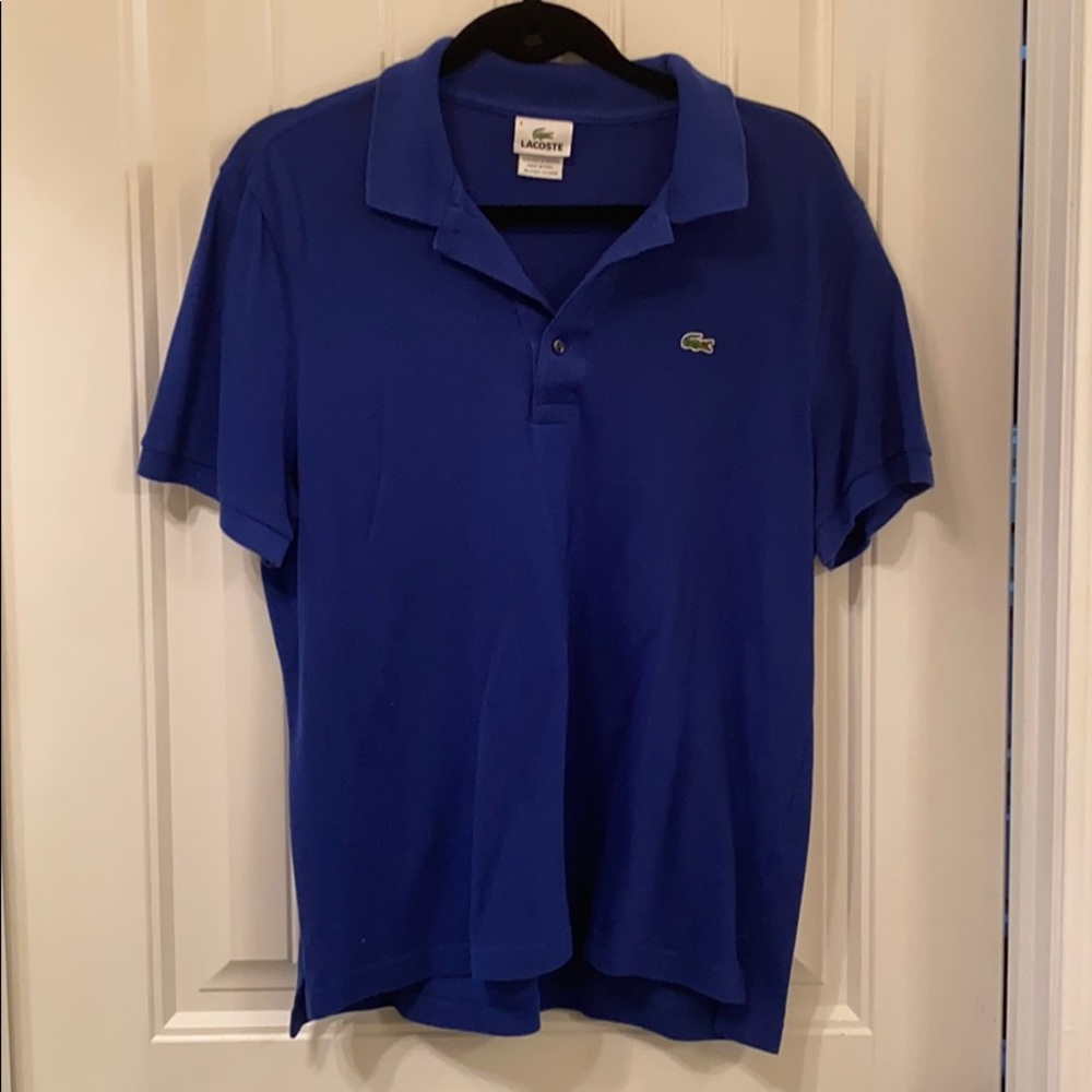 Lacoste blue polo size 6